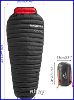 0 Degree Mummy Goose down Sleeping Bag, Compact Ultralight Sleeping Bag for Adul