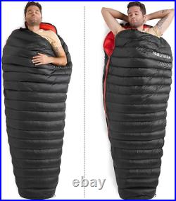 0 Degree Mummy Goose down Sleeping Bag, Compact Ultralight Sleeping Bag for Adul
