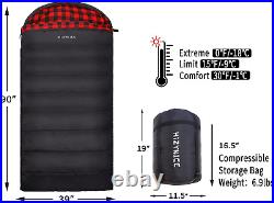 0 Degree Sleeping Bag 100% Cotton Flannel for Adults Camping Big and Tall Man Ex