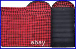 0 Degree Sleeping Bag 100% Cotton Flannel for Adults Camping Big and Tall Man Ex