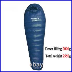 1500g 2000g 2500g Mummy Winter Sleeping Bag Very Warm White Goose Down Filling