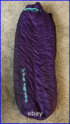 15 F Degree DOWN Big Agnes Womens Roxy Ann Purple Mummy Sleeping Bag Camping