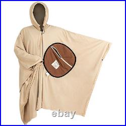 1pc Rocker Fleece Camping Warmth Blanket Sleeping Bag Cape With Detachable Hat