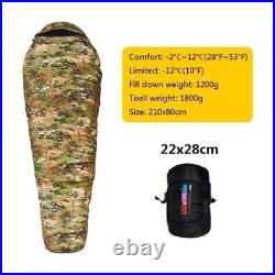 2022 New Camouflage Mummy Sleeping Bag Duck Down for Adults