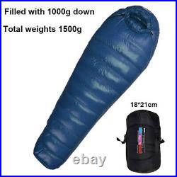 2022 White duck down filling adult camping sleeping bag winter warm and thick