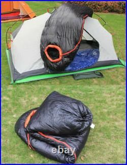 -20°C10°C 1000g Mumie Entendaunen Schlafsack Ultraleicht Camping 3 Jahreszeiten