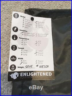 20 Degree Enlightened Equipment Revelation Backpacking Quilt 850 Down Fill