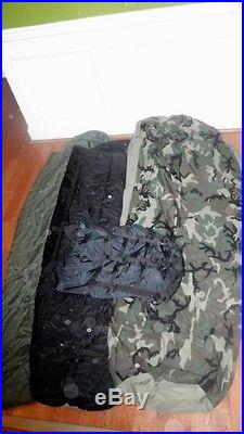 2 Each Genuine 4pc Military Sleeping Bag System 4 SEASON SLEEPING BAG