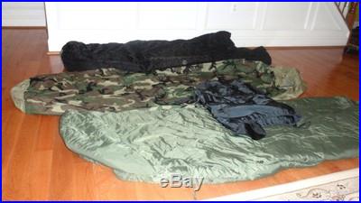 2 Each Genuine 4pc Military Sleeping Bag System 4 SEASON SLEEPING BAG