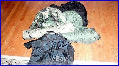 2 Each Genuine 4pc Military Sleeping Bag System 4 SEASON SLEEPING BAG