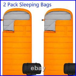 2 Pack 20 Degree Extra Large Sleeping Bags for Adults Camping XL Sleeping Bag