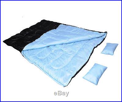 2 Person 86 x 60 W /2 Pillows Large Double Sleeping Bag 32F/-5? Camping Hiking