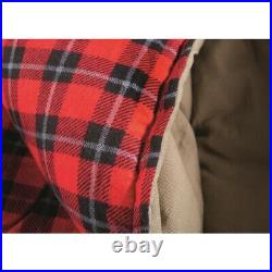 2-Person Sleeping Bag Red Plaid Brown 0°F Hunter Camp Portable with Strap Hike