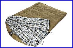 2 Person Square Ripstop Double Flannel Lined Sleeping Bag 0 Degree 40012