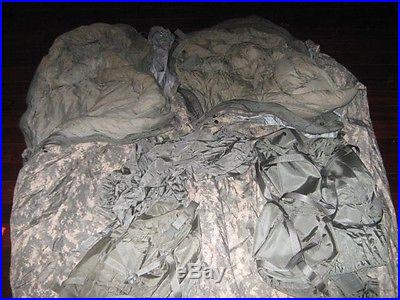 (2) US Military 4/5 Piece Modular Sleeping Bag Sleeping System W/Gortex Bivy ACU