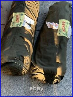 2 Vintage Comfy Sleeping Roll Up Bag Bedroll, Seattle Quilt MFG CO. Since 1915