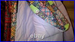 2 Vintage Sleeping Bag Bedspread quilted cover Hunting Camping comforter paisley
