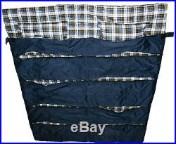 2 person, double, fully adjustable sleeping bag, navy blue, with free shipping