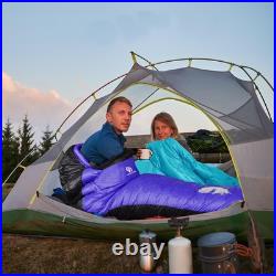 32 Degree F Down Sleeping Bag, 550 Down Fill Power Cold-Weather Mummy Sleepin