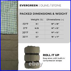 35 20 Evergreen -10 0 Degree Sleeping Bag for Adults. Choose a Sleeping