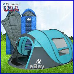4 Person Waterproof Instant Family Camping Tent Ultralight Envelope Sleeping bag