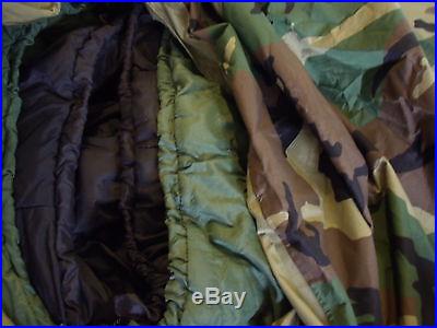 4-Piece Modular Sleep System MSS Military Sleeping Bags ECWS -30 USGI - EXC