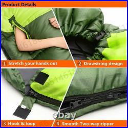 4-Season Camping Sleeping Bag Waterproof Wearable Hiking Gear For Kids Adults