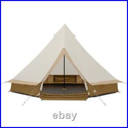 5' x 15' 8-Person Glamping Bell Tent with String Lights, 22.57 lbs