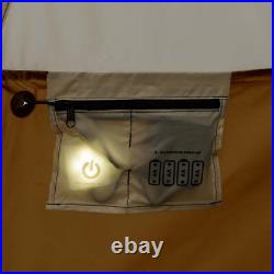 5' x 15' 8-Person Glamping Bell Tent with String Lights, 22.57 lbs
