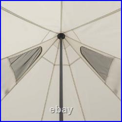 5' x 15' 8-Person Glamping Bell Tent with String Lights, 22.57 lbs