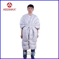 AEGISMAX Envelope 850FP 95% Gray Goose Down Camping Winter Clothes Sleeping Bag
