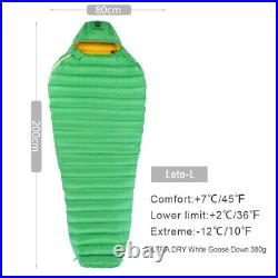 AEGISMAX Goose Down Sleeping Bag Mummy Ultralight Outdoor Camping Ultradry Green