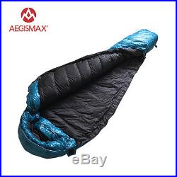 AEGISMAX Winter Outdoor Lengthened Mummy Sleeping Bag 95% White Goose Down
