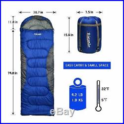 Adult Cold Weather Sleeping Bag For Big & Tall witht Sack 0 degree Waterproof 4S