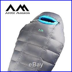 Arctic Monsoon Down Sleeping Bag, 5 Degree Mummy Sleeping Pad For Adults, The