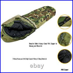 Army Military Modular Sleeping Bags System Multi-layer with Bivy Cover Woodland