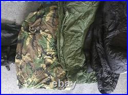 Army Modular Sleeping Bag System with Gortex Woodland Camo Bivy