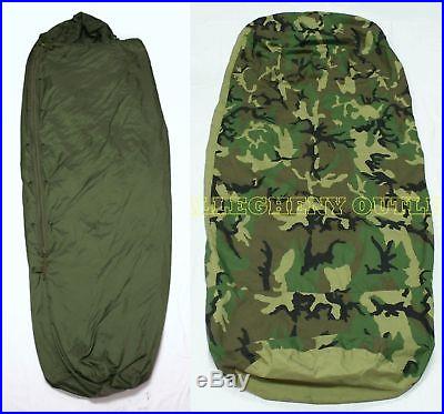 Army PATROL SLEEPING BAG w/ GORETEX BIVY COVER NICE