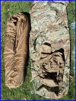 BAF Coyote 3-Season USMC Sleeping Bag OCP Nylon Cover Compression Sack X-long