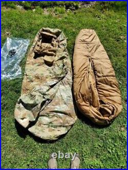 BAF Coyote 3-Season USMC Sleeping Bag OCP Nylon Cover Compression Sack X-long