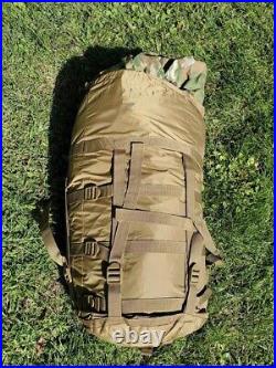 BAF Coyote 3-Season USMC Sleeping Bag OCP Nylon Cover Compression Sack X-long