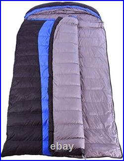 BLACKCRAG Black Crag Extreme Cold Queen 2 Person Sleeping Bag 90% Down BDLG2000