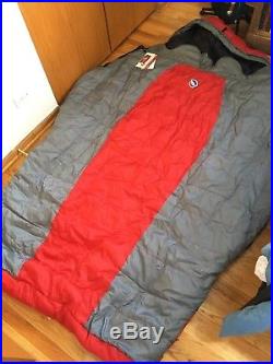 Big Agnes Cabin Creek 15 Degree 2 Person / Double Sleeping Bag, Grey & Red