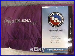 Big Agnes Helena Women's -15 Degree Down Sleeping Bag Petite Left Zipper Purple
