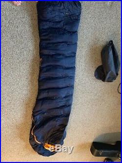 Big agnes yock zero 0 degree sleeping bag long left zip blue
