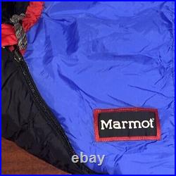 Blue Blk Marmot Wind River Regular Mummy Nylon Sleeping Bag, Very Good Condition