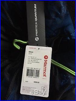Brand New with Tags Warm Marmot 15 Degree Down Sleeping Bag- Blue Regular 900 Fill