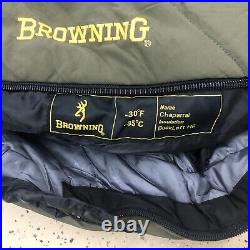 Browning Camping Chaparral -30F Degree Wide Mummy Sleeping Bag Oliver Green