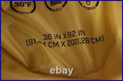 Bushnell Sleeping Bags Khaki Hollow Core Fiber w Zipper 36 Inch x 82 Inch