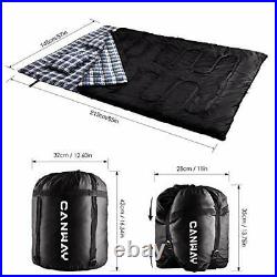 CANWAY Double Sleeping Bag, Flannel Lightweight Waterproof 2 Person Sleeping Bag